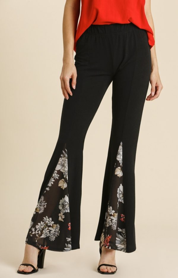 Black bell bottom pant